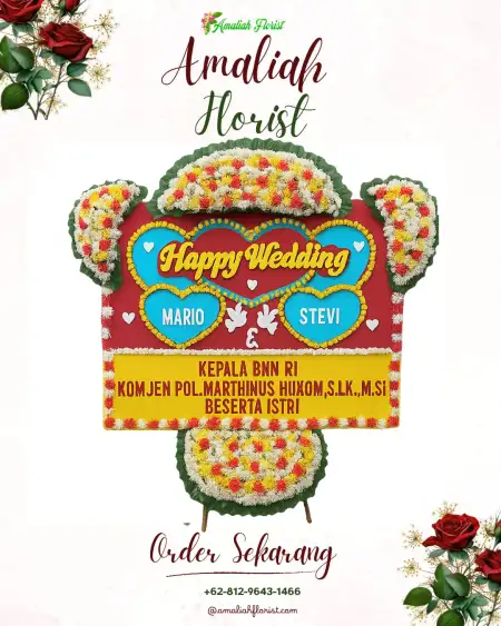 Papan Bunga Pernikahan Agats